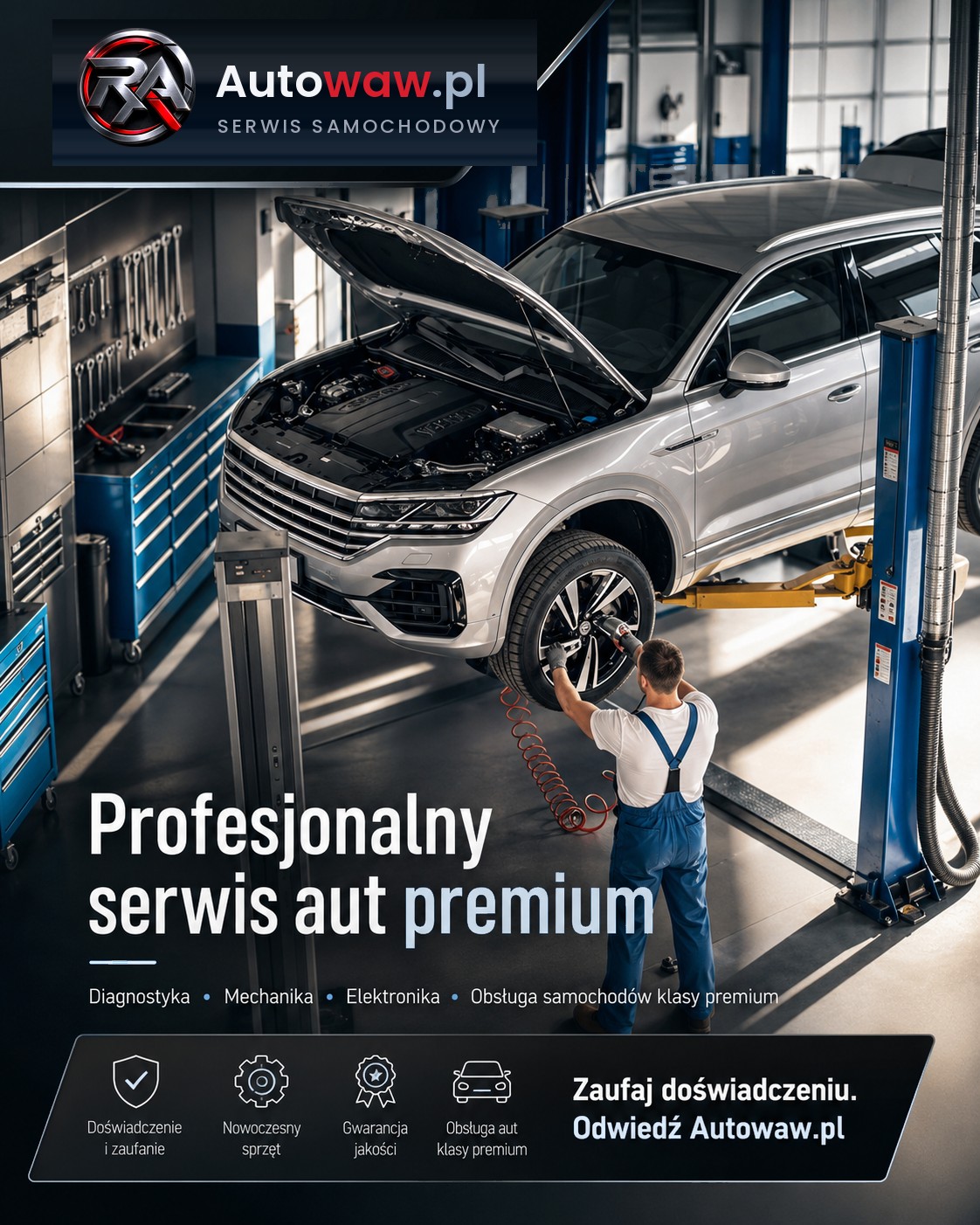 AutoWaw – profesjonalny niezależny serwis aut premium Porsche, Audi, VW, BMW, Mercedes w Warszawie